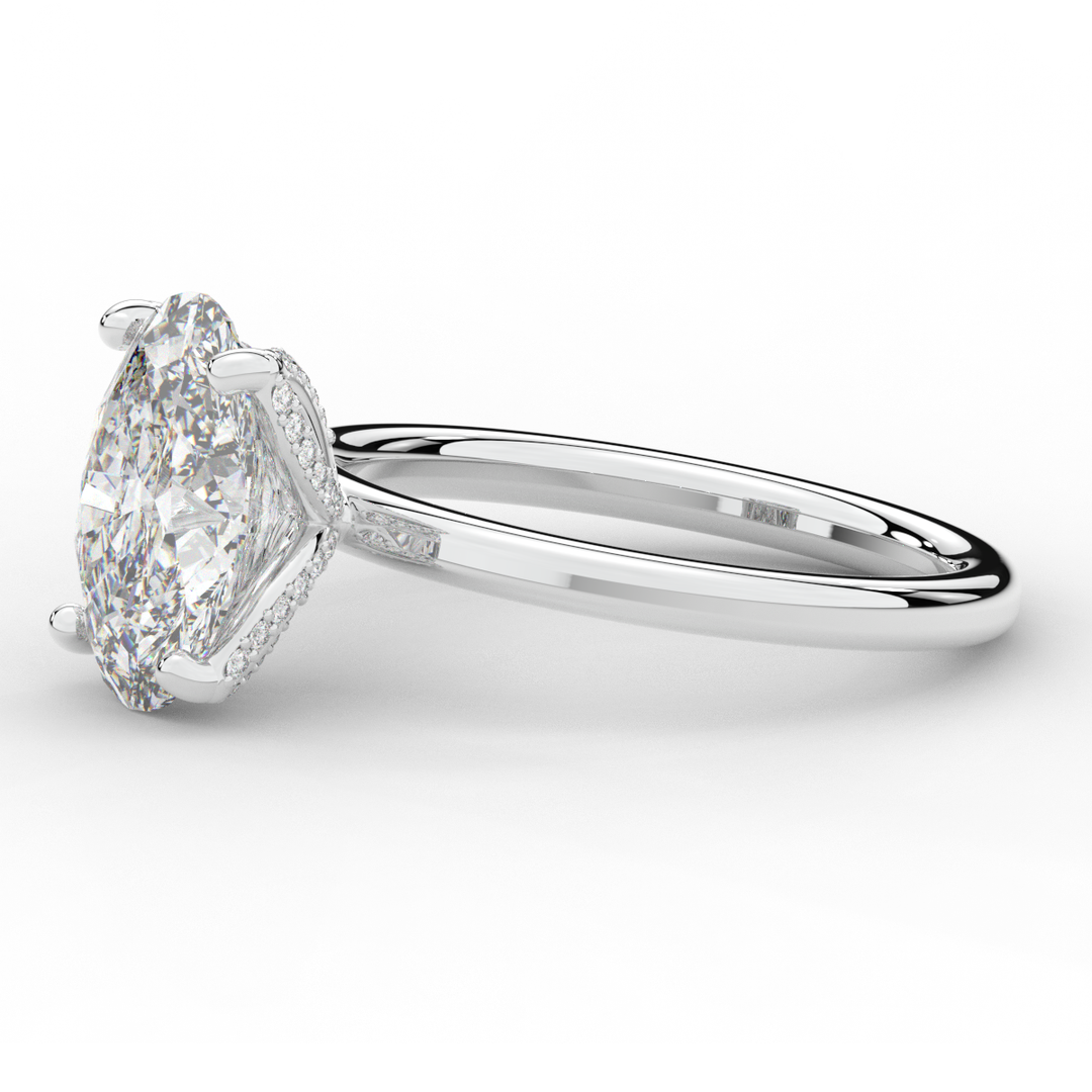 3.10CT.TW OVAL LAB DIAMOND ENGAGEMENT RING