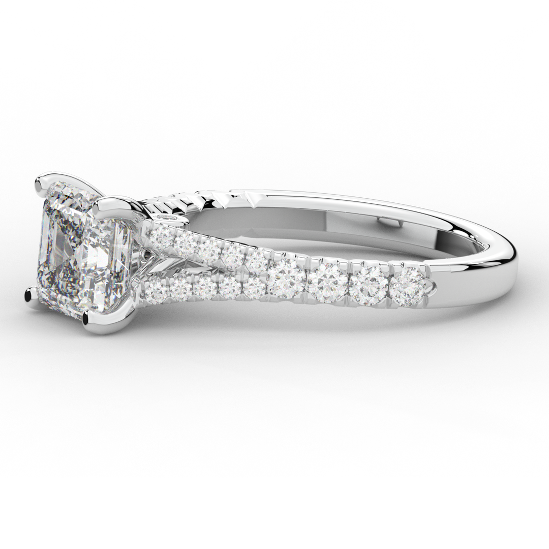 2.45CT.TW ASSCHER LAB DIAMOND ENGAGEMENT RING