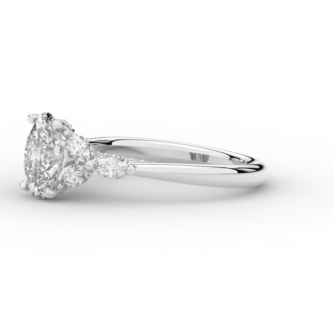 2.00CT.TW OVAL LAB DIAMOND ENGAGEMENT RING