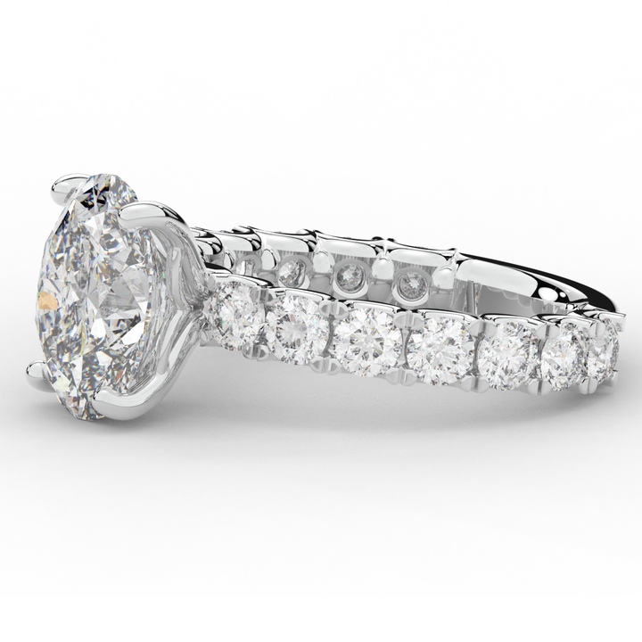 4.35CT.TW OVAL LAB DIAMOND ENGAGEMENT RING