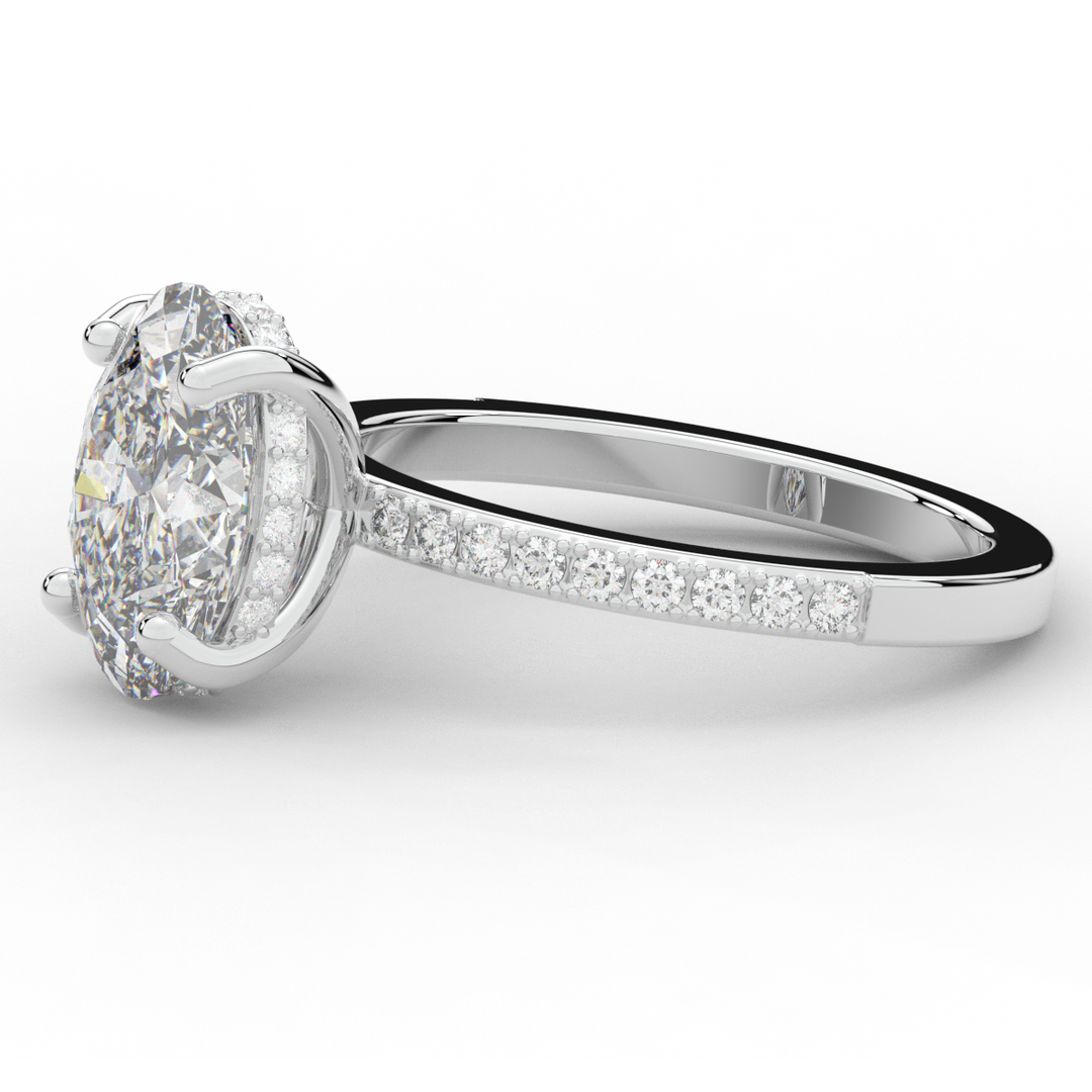 2.70CT.TW OVAL LAB DIAMOND SOLITAIRE ENGAGEMENT RING