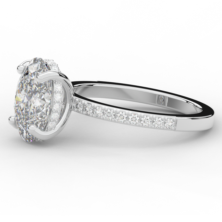 2.70CT.TW OVAL LAB DIAMOND SOLITAIRE ENGAGEMENT RING