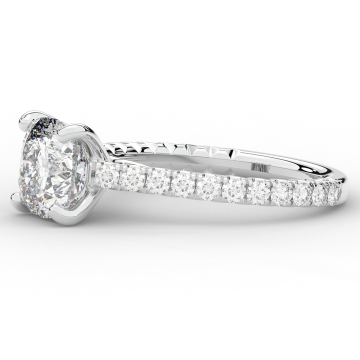 2.40CT.TW CUSHION LAB DIAMOND ENGAGEMENT RING