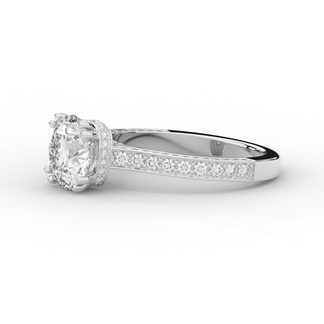 2.60CT.TW ROUND LAB DIAMOND SOLITAIRE ENGAGEMENT RING