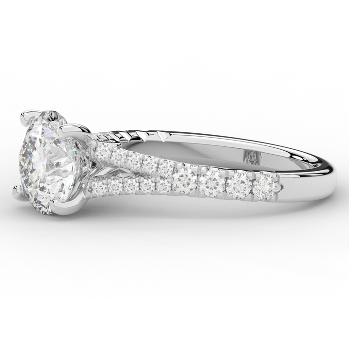 2.45CT.TW ROUND LAB DIAMOND ENGAGEMENT RING