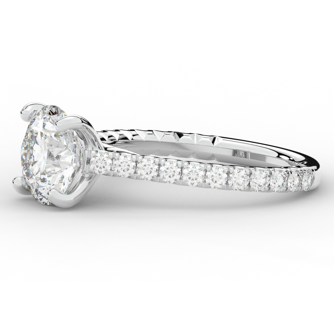 2.40CT.TW ROUND LAB DIAMOND ENGAGEMENT RING