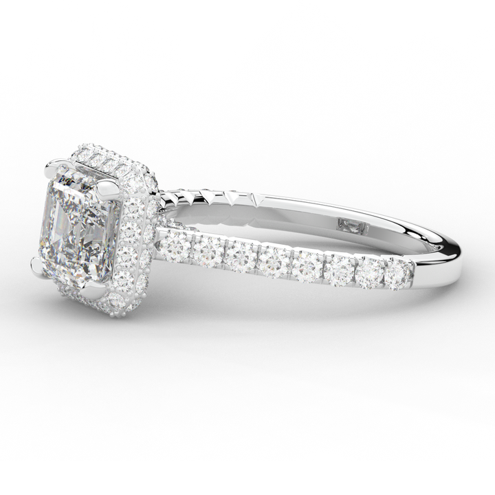 2.75CT.TW ASSCHER LAB DIAMOND HALO ENGAGEMENT RING