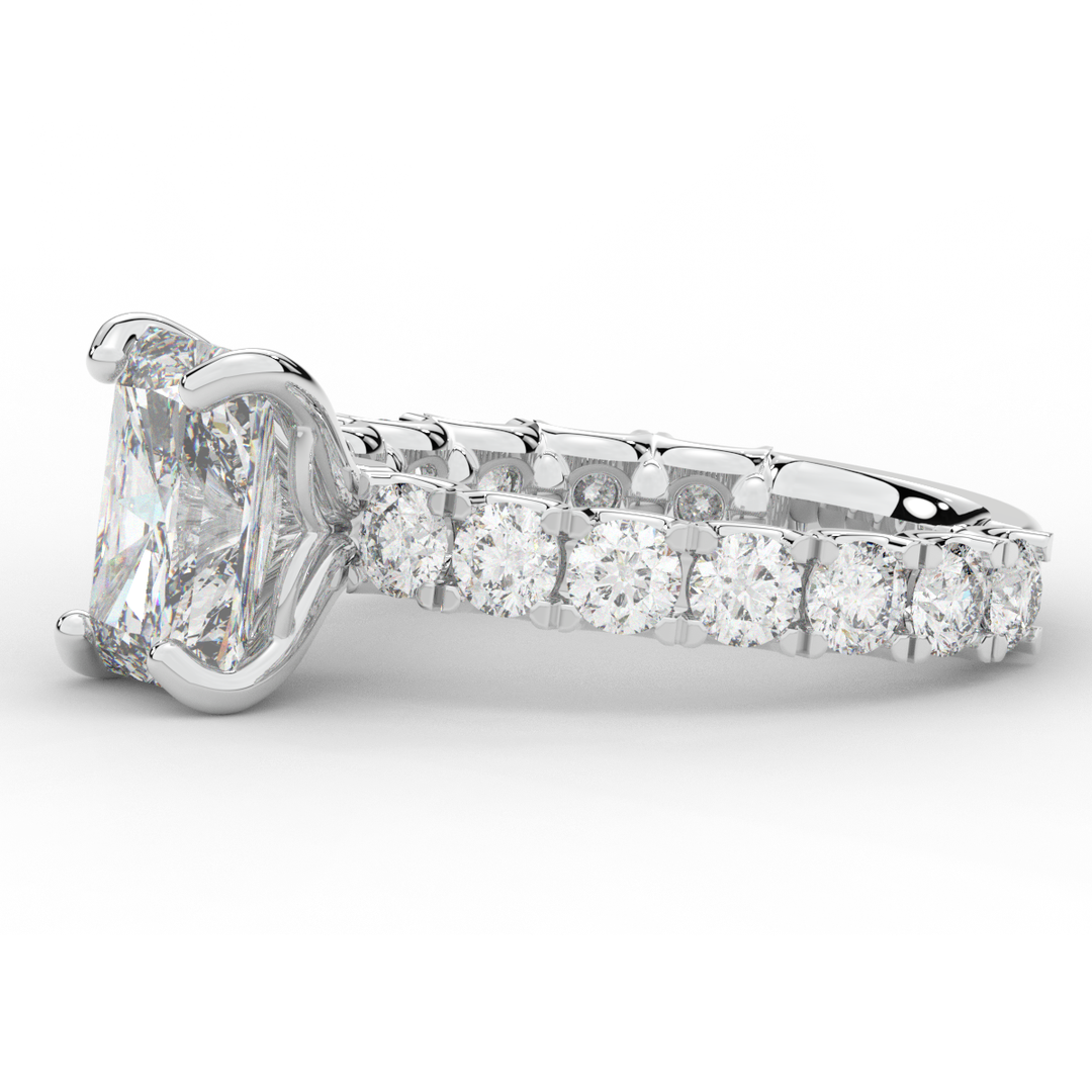 4.35CT.TW RADIANT LAB DIAMOND ENGAGEMENT RING