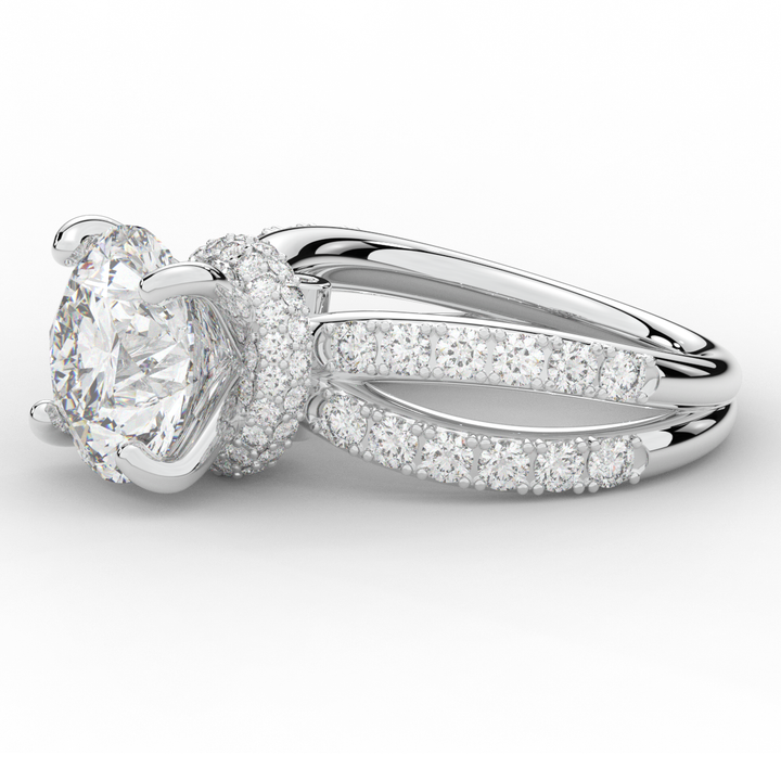 6.25CT.TW ROUND LAB DIAMOND ENGAGEMENT RING