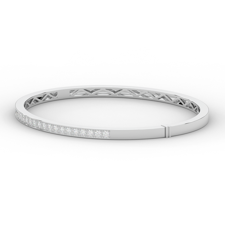 0.90CT.TW ROUND LAB DIAMOND BANGLE