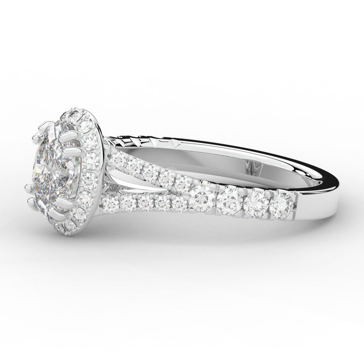 1.60CT.TW OVAL LAB DIAMOND ENGAGEMENT RING