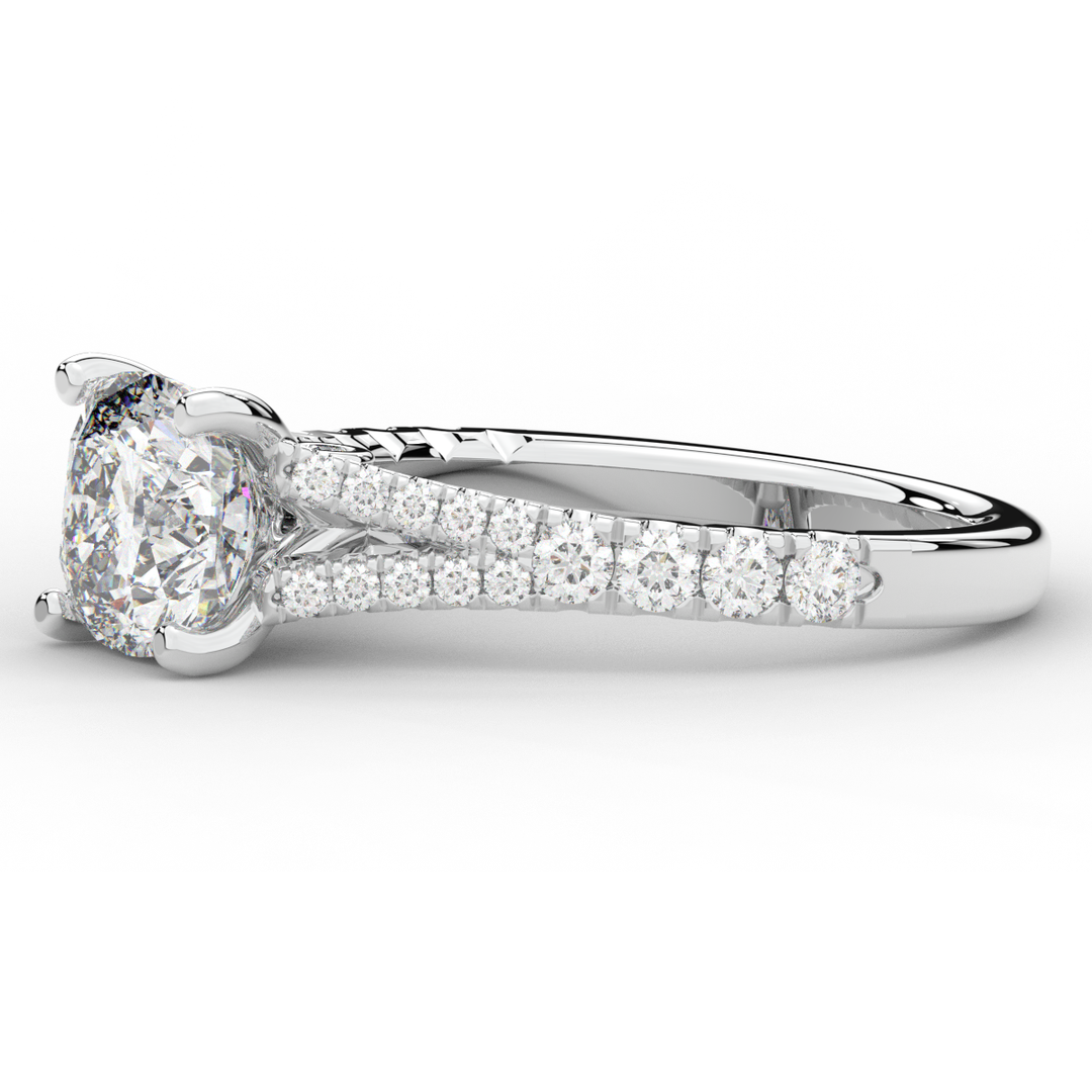 2.45CT.TW CUSHION LAB DIAMOND ENGAGEMENT RING