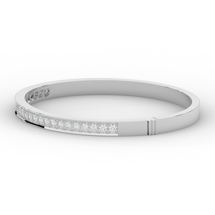 1.25CT.TW ROUND LAB DIAMOND BANGLE