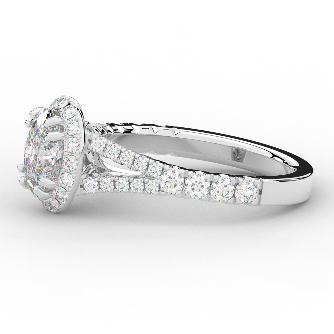 1.60CT.TW OVAL LAB DIAMOND ENGAGEMENT RING