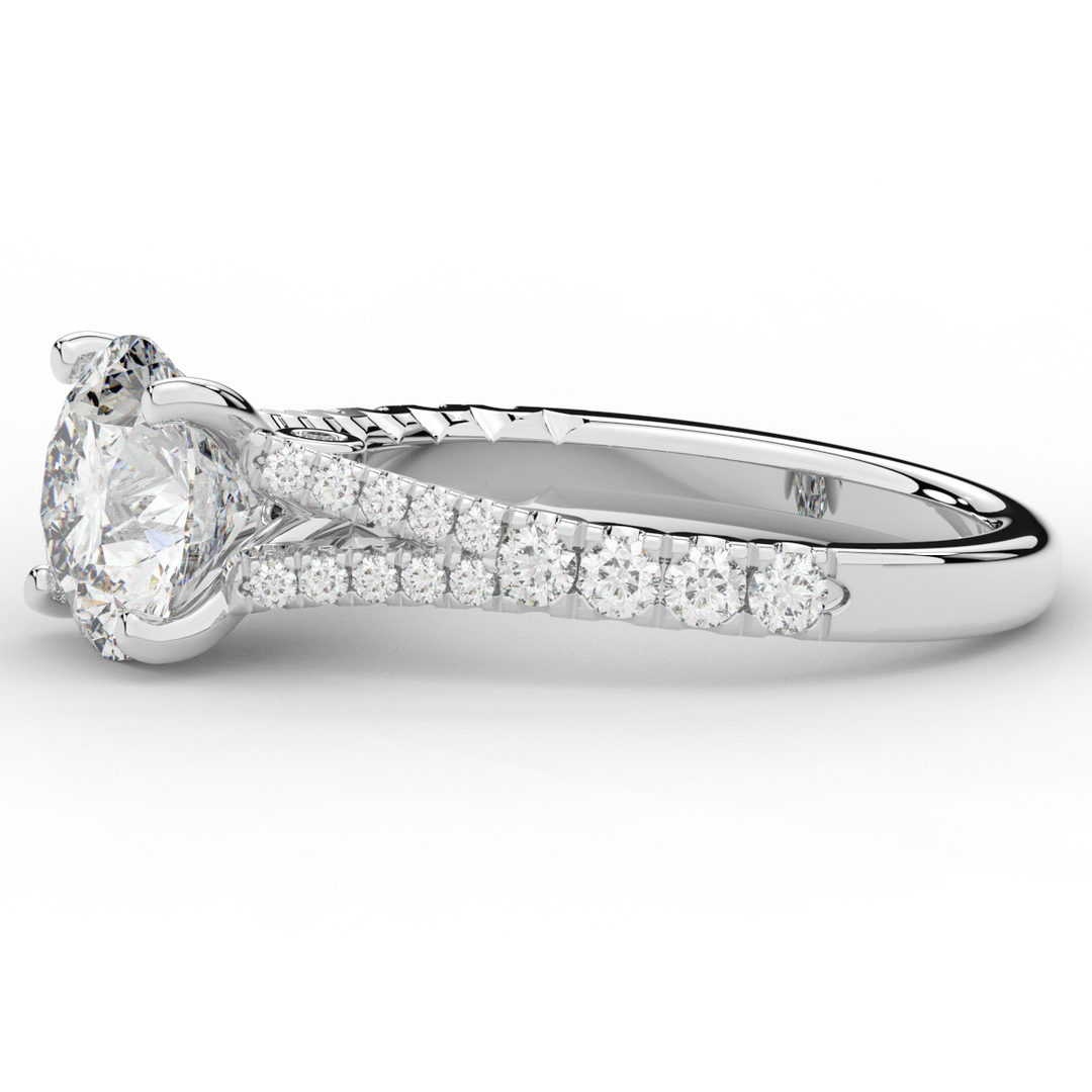 2.45CT.TW ROUND LAB DIAMOND ENGAGEMENT RING