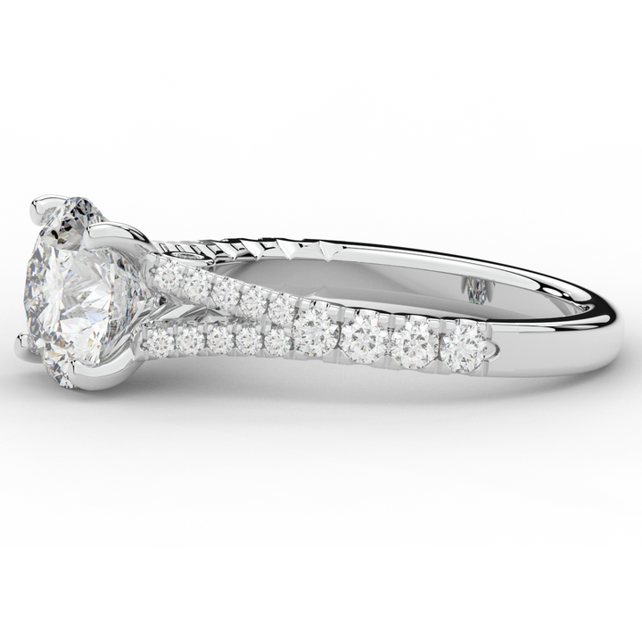 2.45CT.TW ROUND LAB DIAMOND ENGAGEMENT RING