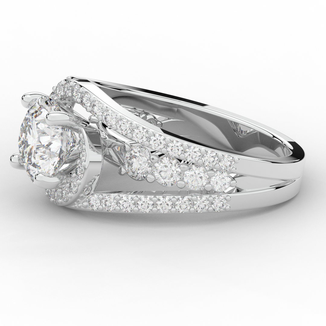 3.30CT.TW ROUND LAB DIAMOND ENGAGEMENT RING