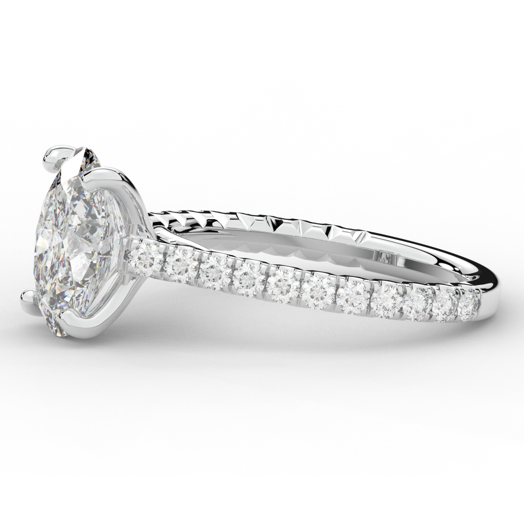 2.40CT.TW OVAL LAB DIAMOND ENGAGEMENT RING