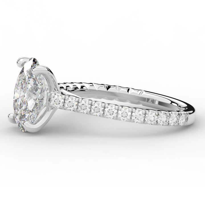 2.40CT.TW OVAL LAB DIAMOND ENGAGEMENT RING