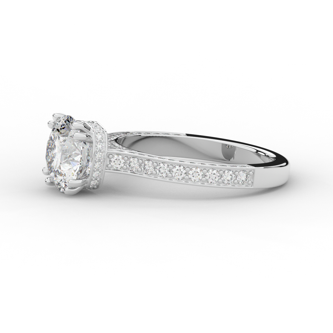 2.60CT.TW ROUND LAB DIAMOND SOLITAIRE ENGAGEMENT RING