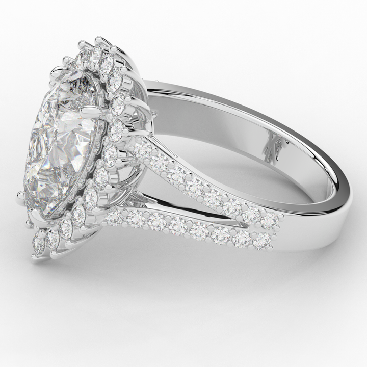 3.60CT.TW ROUND LAB DIAMOND ENGAGEMENT RING