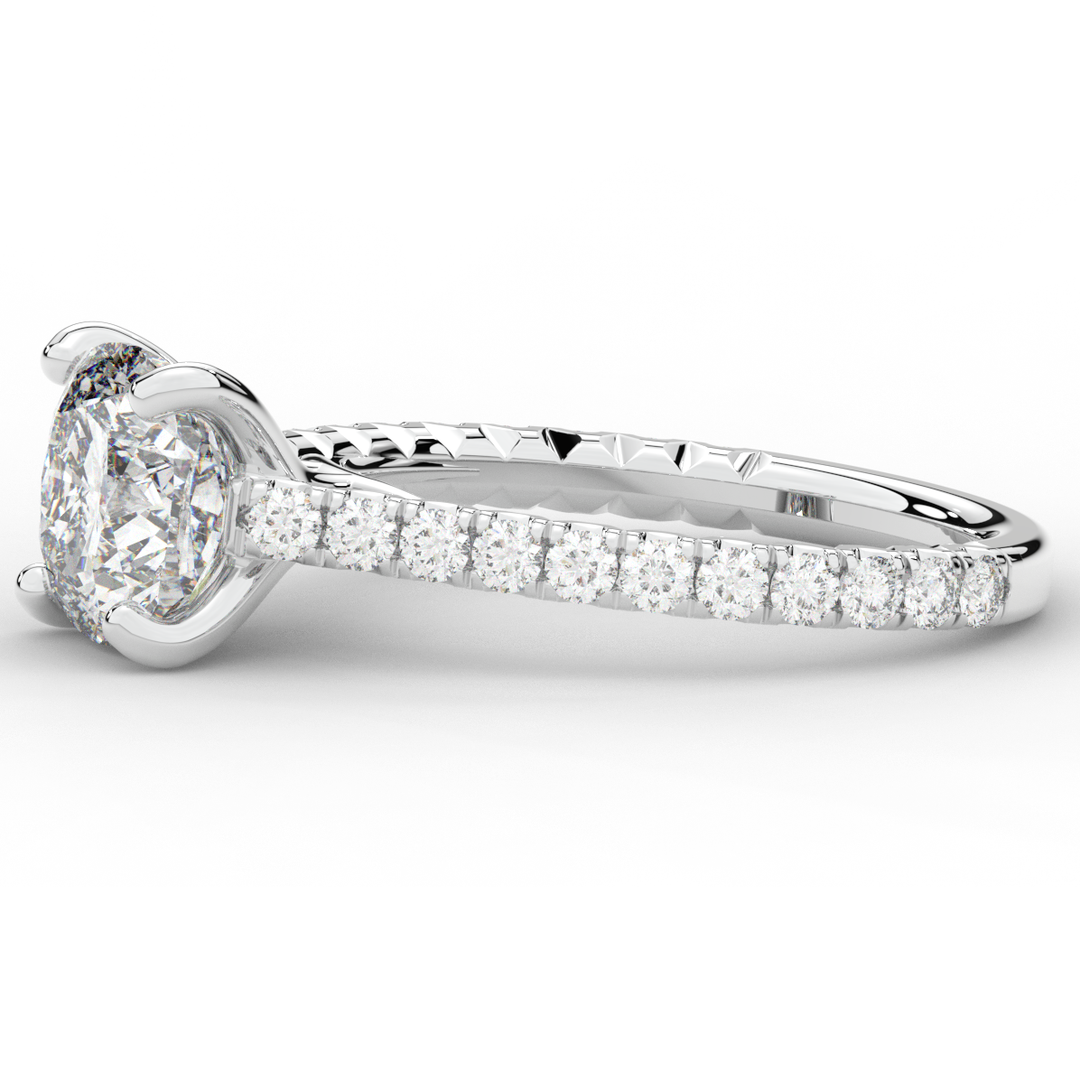 2.40CT.TW CUSHION LAB DIAMOND ENGAGEMENT RING