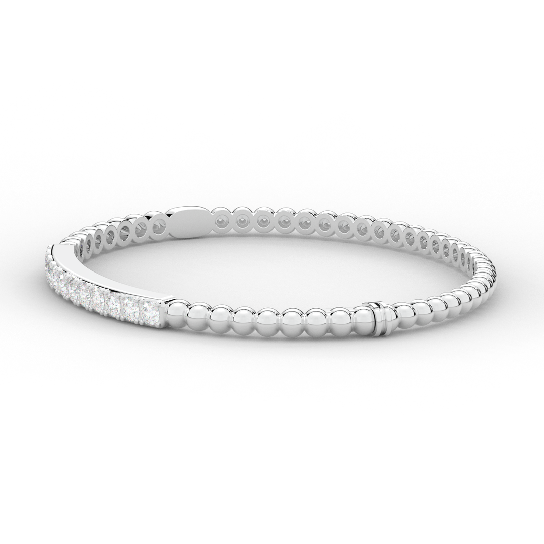 1.10CT.TW ROUND LAB DIAMOND BANGLE