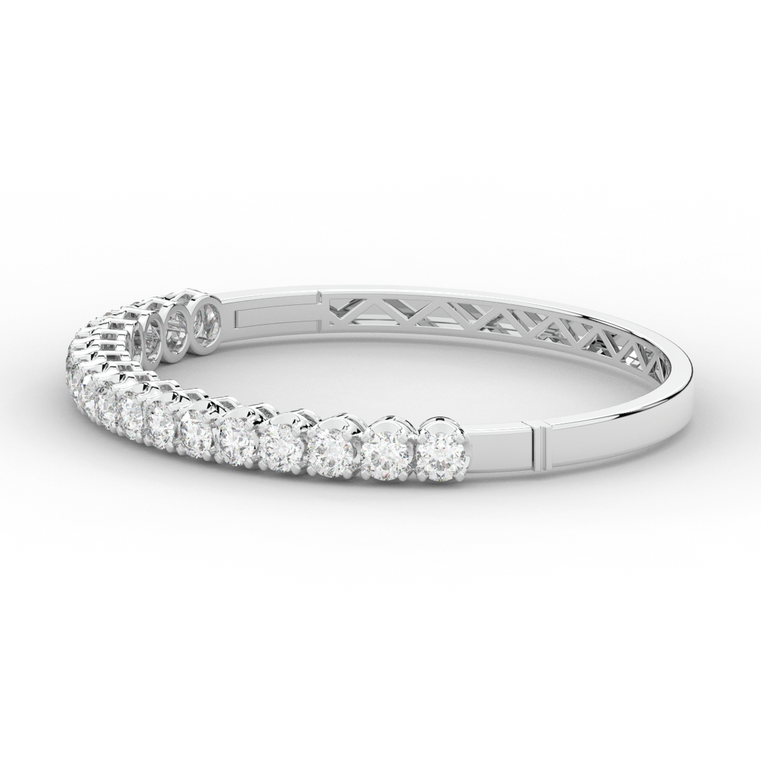 5.00CT.TW ROUND LAB DIAMOND BANGLE