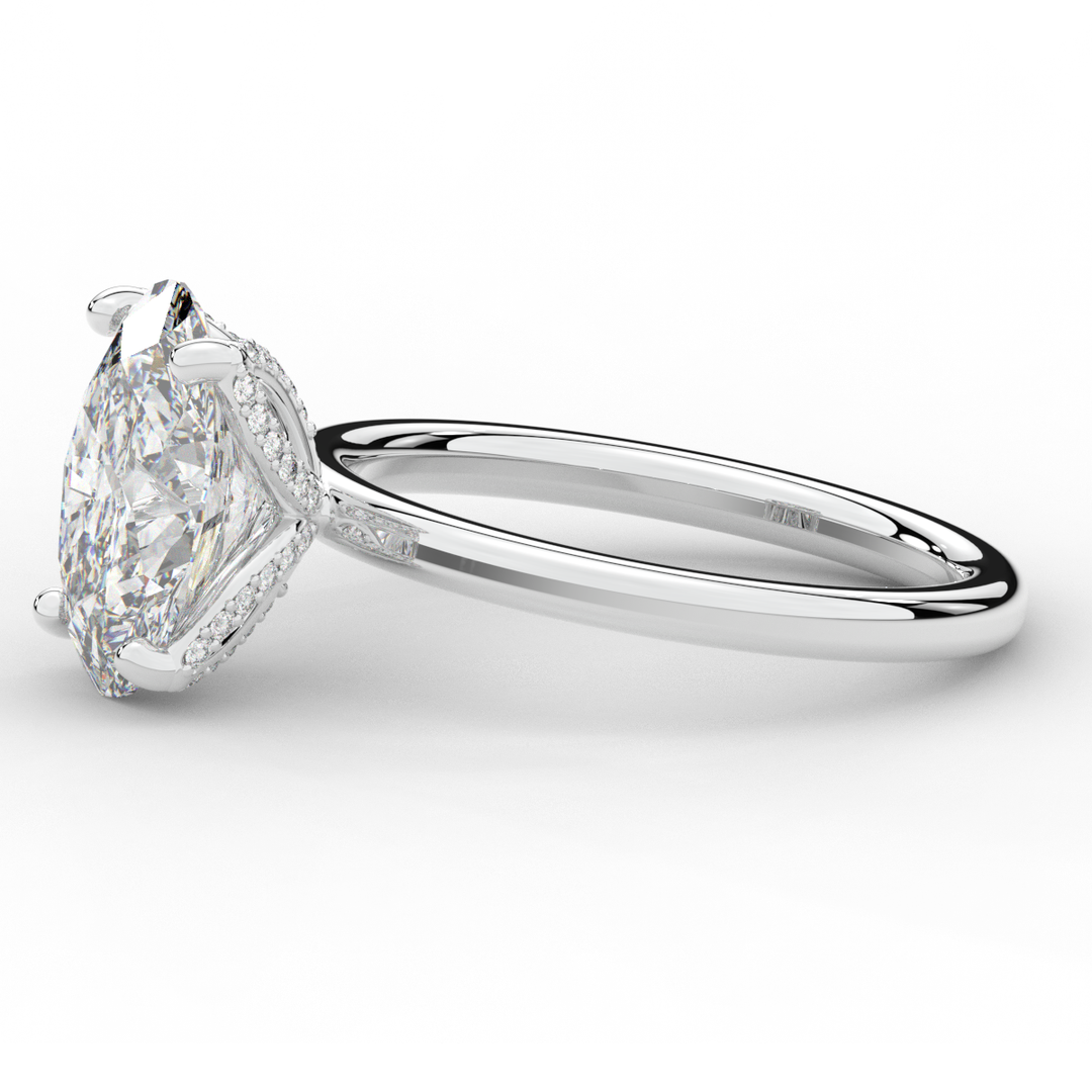 3.10CT.TW OVAL LAB DIAMOND ENGAGEMENT RING