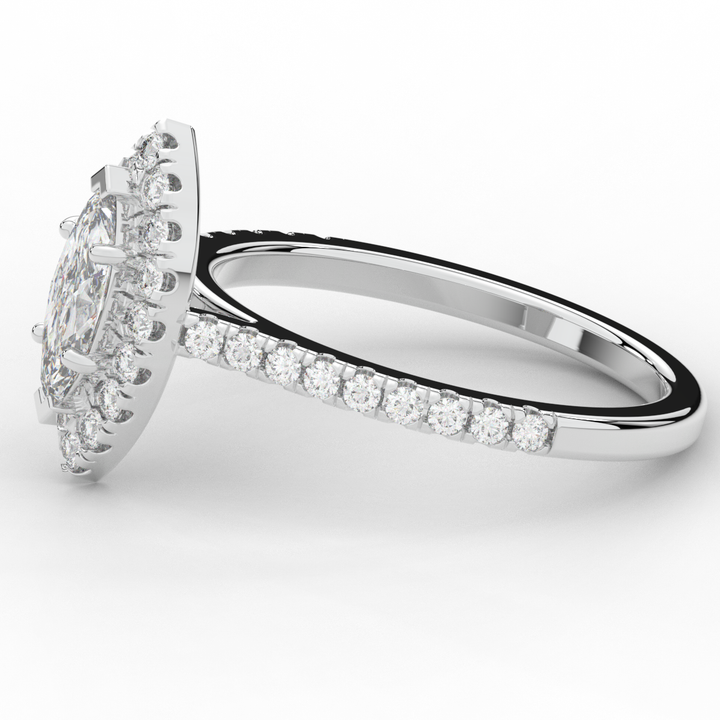 0.80CT.TW MARQUISE LAB DIAMOND HALO ENGAGEMENT RING