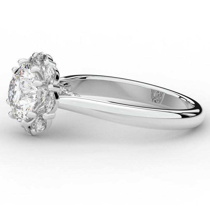 2.40CT.TW ROUND LAB DIAMOND HALO ENGAGEMENT RING