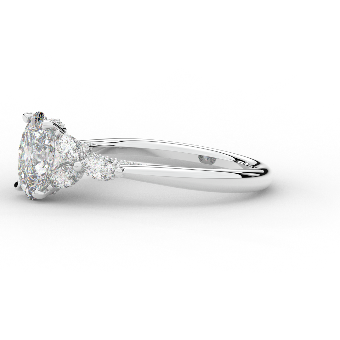 2.00CT.TW OVAL LAB DIAMOND ENGAGEMENT RING