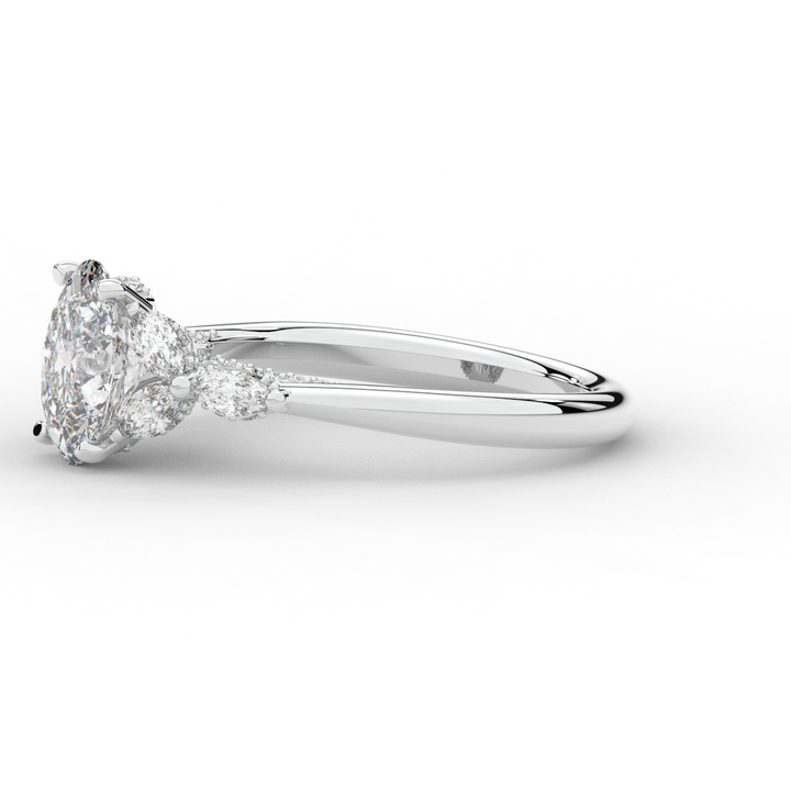 2.00CT.TW OVAL LAB DIAMOND ENGAGEMENT RING