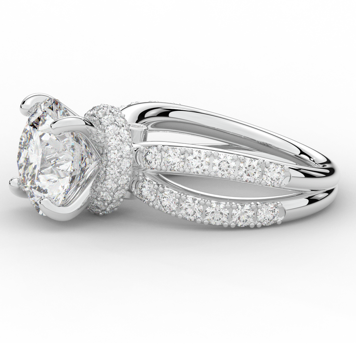 6.25CT.TW ROUND LAB DIAMOND ENGAGEMENT RING