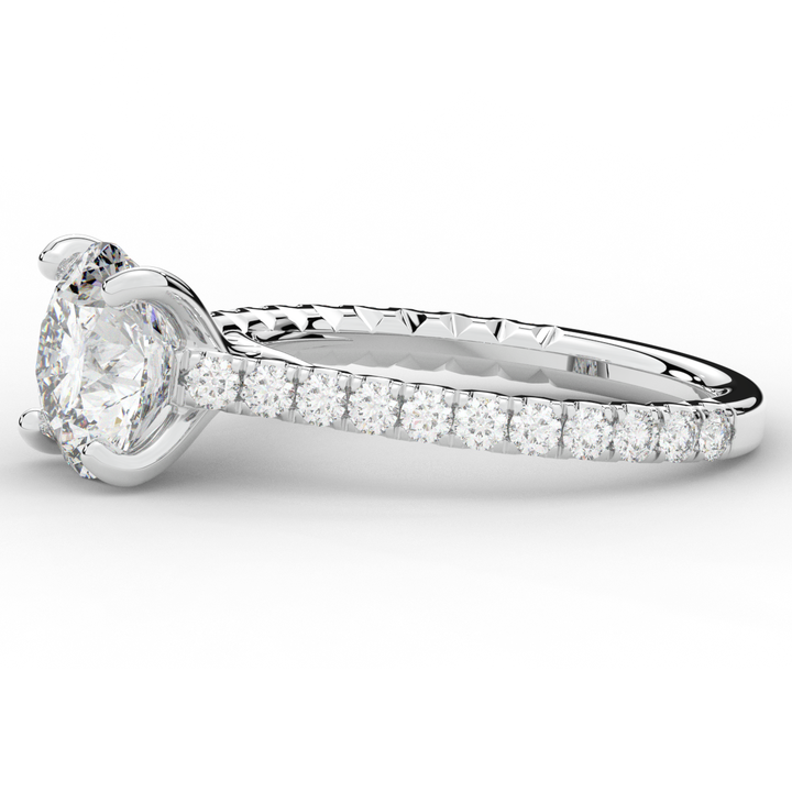 2.40CT.TW ROUND LAB DIAMOND ENGAGEMENT RING