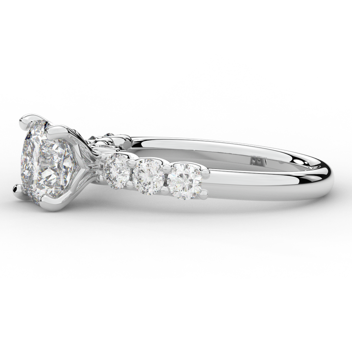 2.60CT.TW CUSHION LAB DIAMOND SOLITAIRE ENGAGEMENT RING