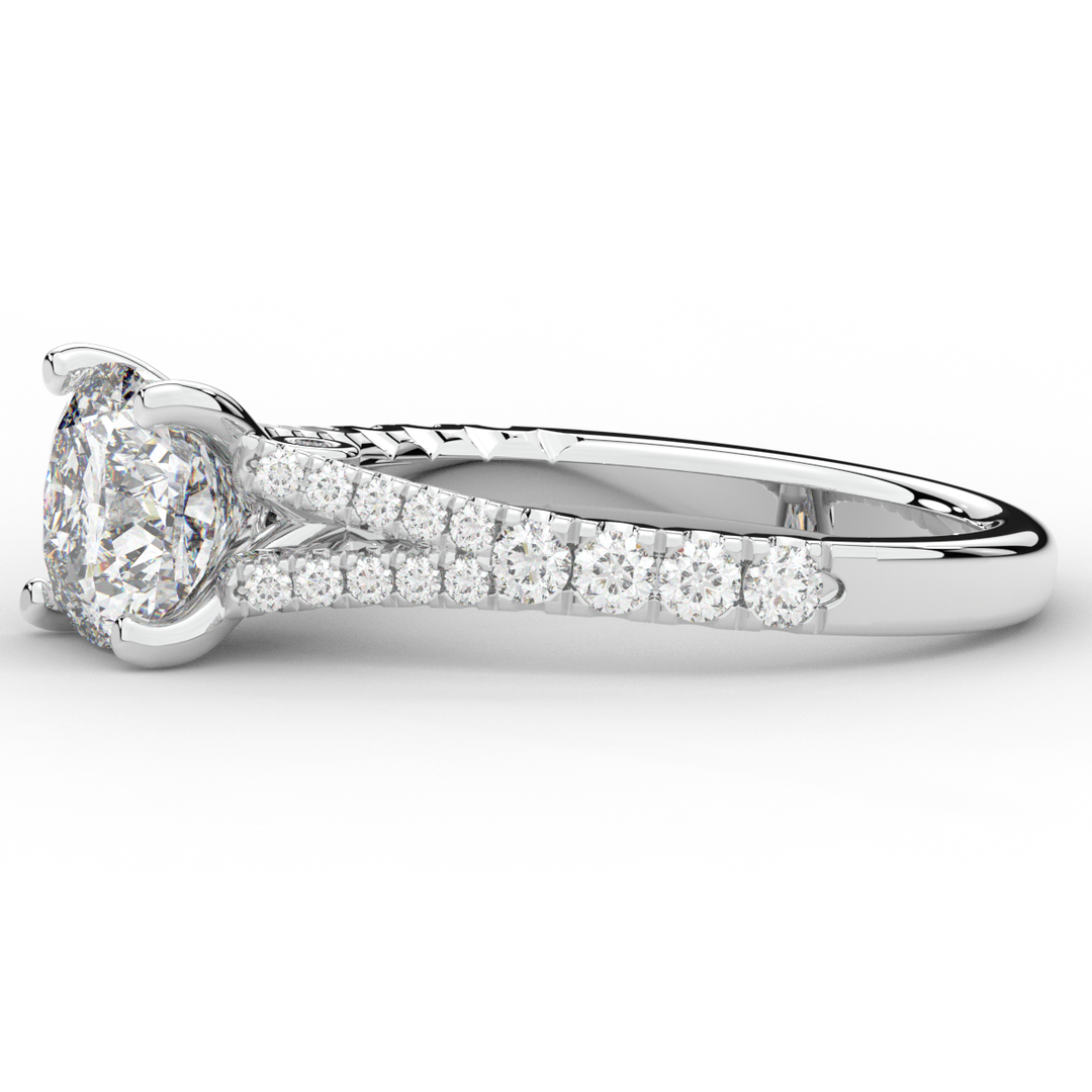 2.45CT.TW CUSHION LAB DIAMOND ENGAGEMENT RING