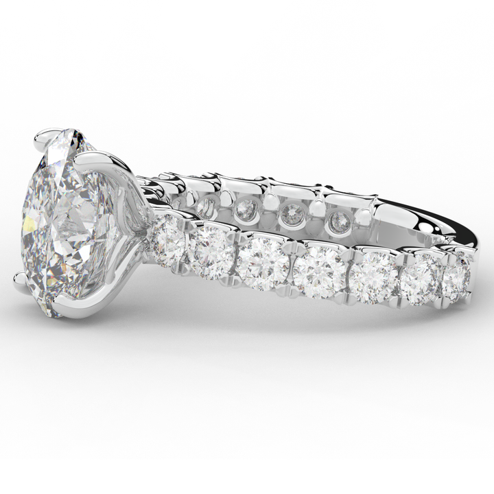 4.35CT.TW OVAL LAB DIAMOND ENGAGEMENT RING