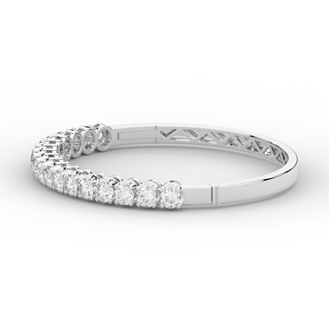 5.00CT.TW ROUND LAB DIAMOND BANGLE