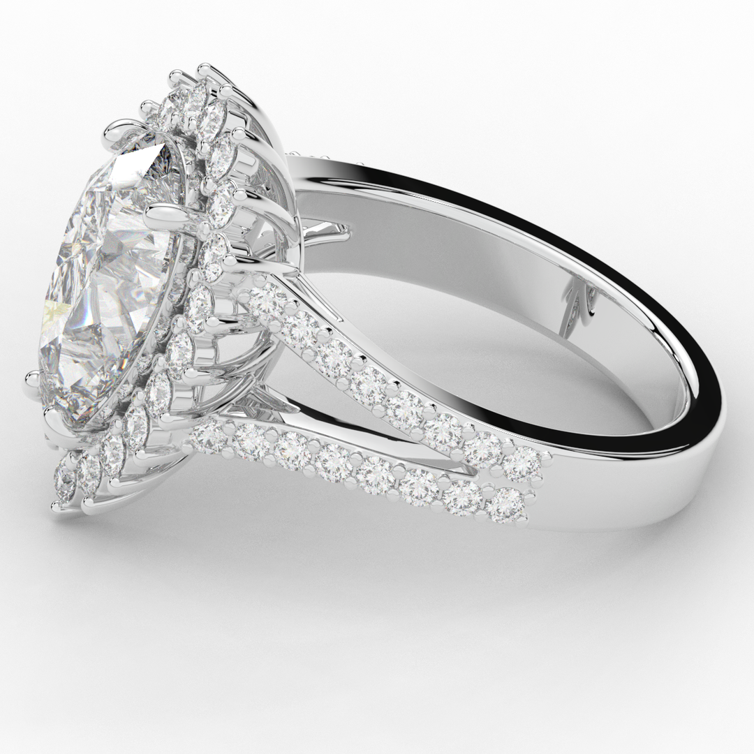 3.60CT.TW ROUND LAB DIAMOND ENGAGEMENT RING