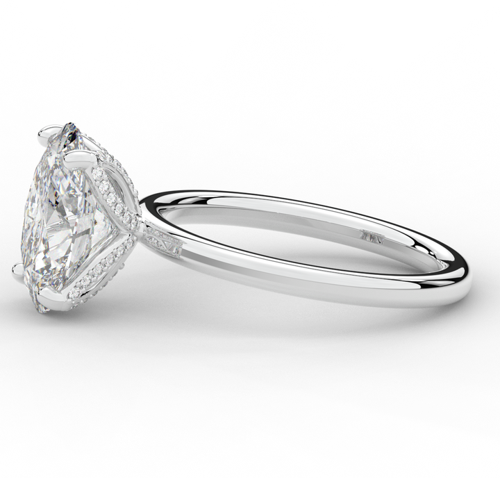 3.10CT.TW OVAL LAB DIAMOND ENGAGEMENT RING