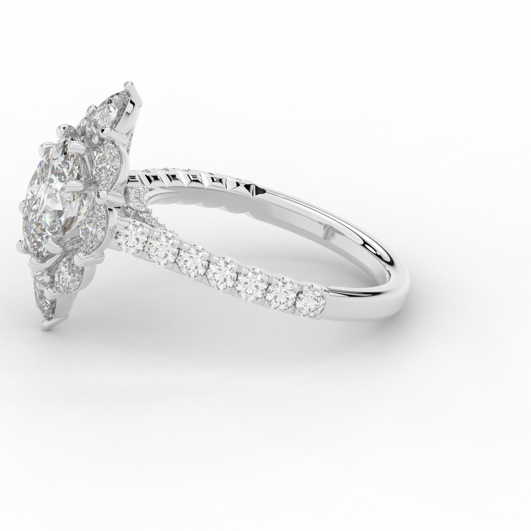 2.75CT.TW OVAL LAB DIAMOND HALO ENGAGEMENT RING