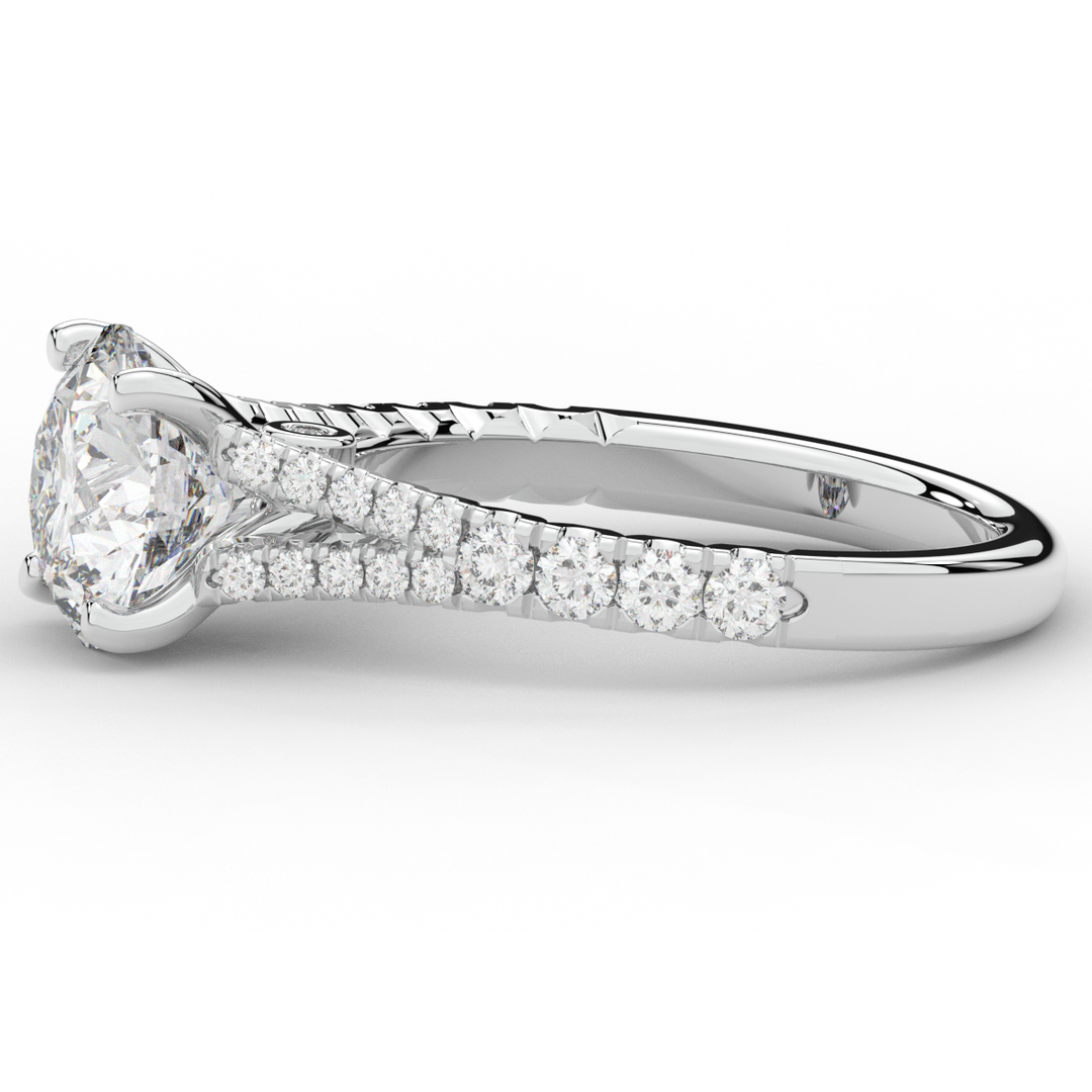 2.45CT.TW ROUND LAB DIAMOND ENGAGEMENT RING