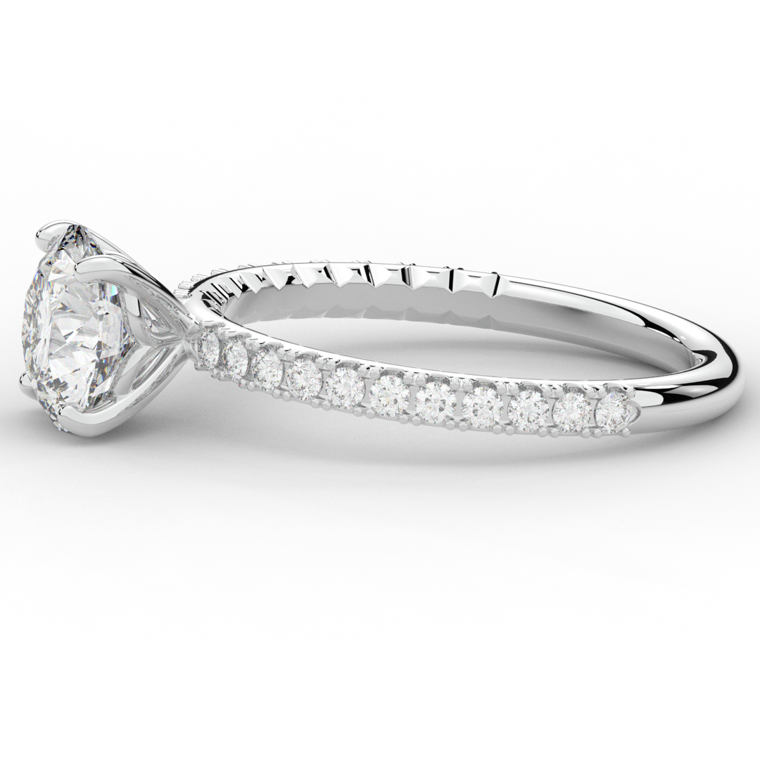 1.75CT.TW ROUND LAB DIAMOND SOLITAIRE ENGAGEMENT RING