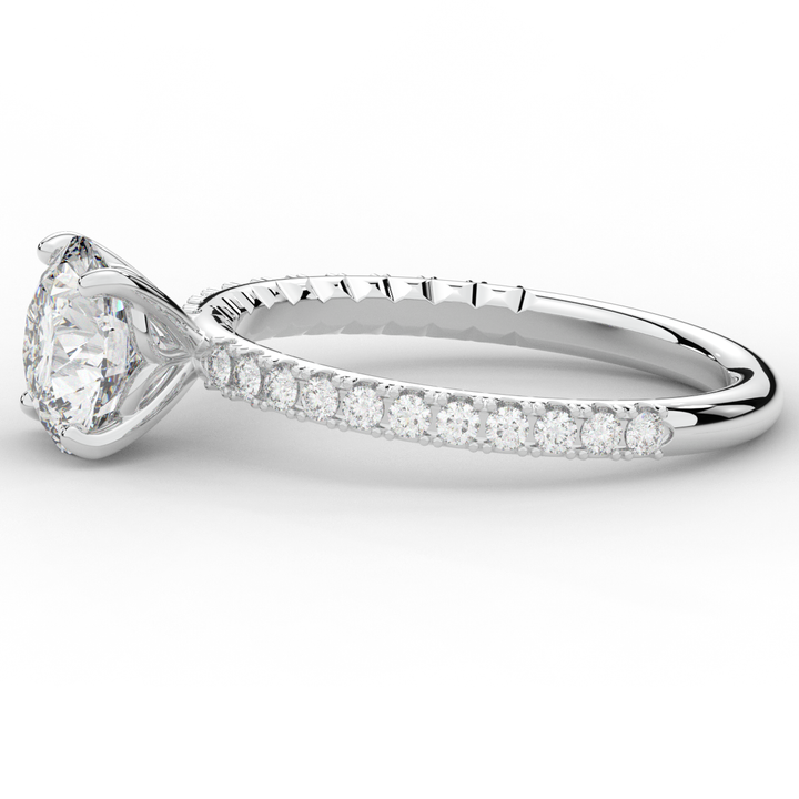 1.75CT.TW ROUND LAB DIAMOND SOLITAIRE ENGAGEMENT RING