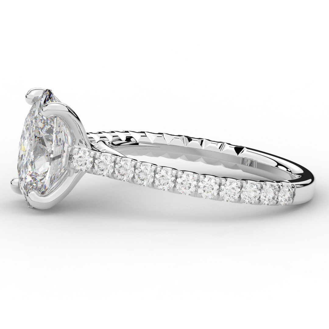 2.40CT.TW OVAL LAB DIAMOND ENGAGEMENT RING