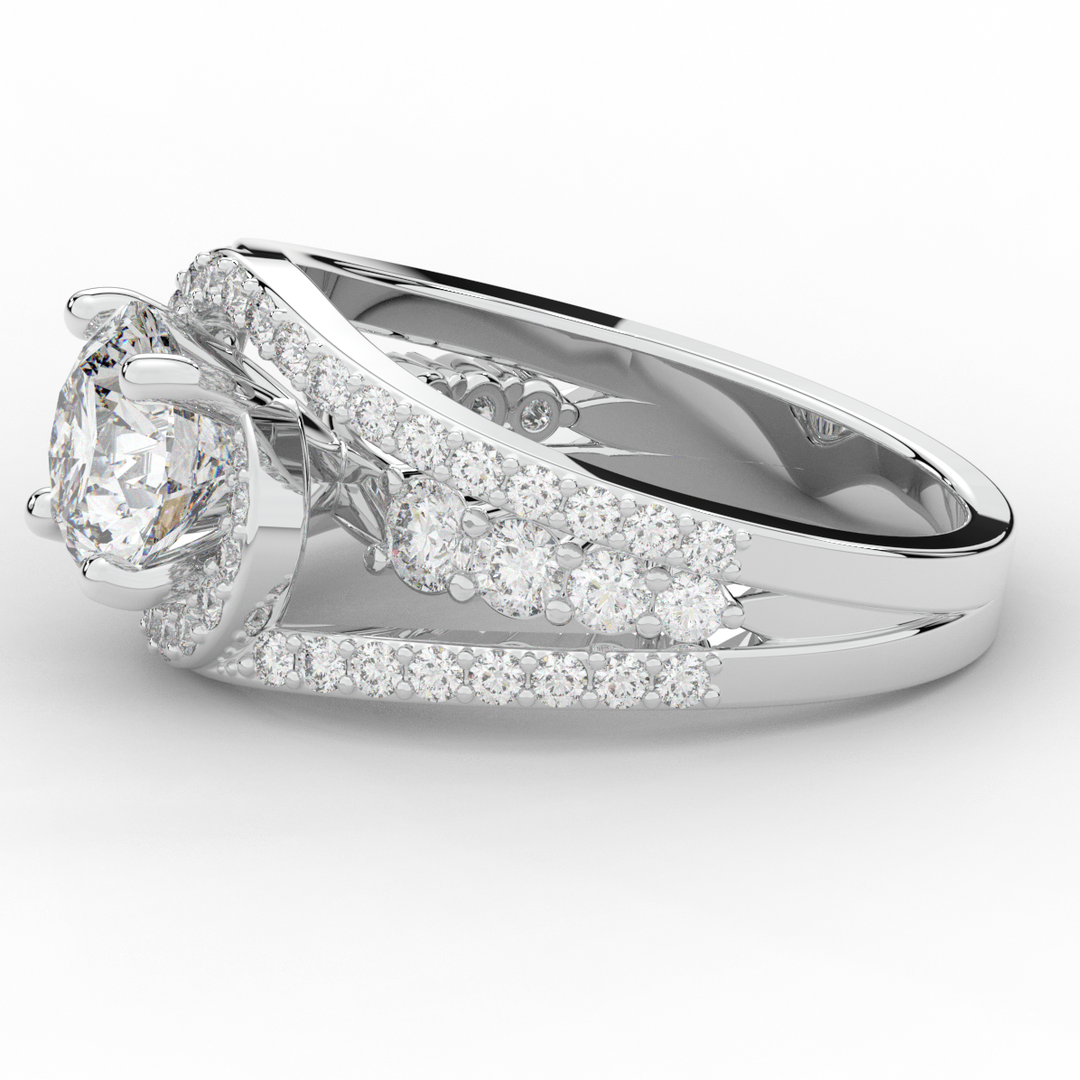 3.30CT.TW ROUND LAB DIAMOND ENGAGEMENT RING