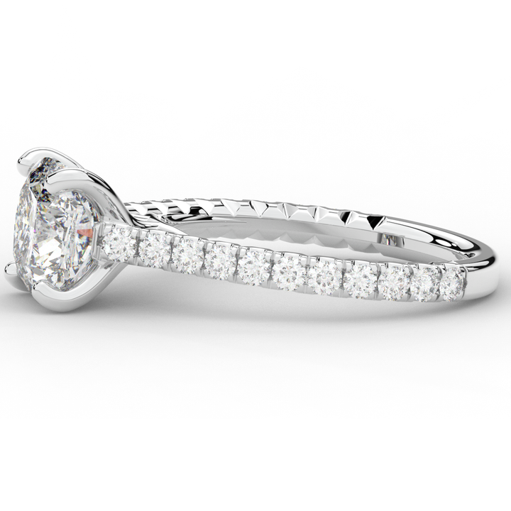 2.40CT.TW CUSHION LAB DIAMOND ENGAGEMENT RING