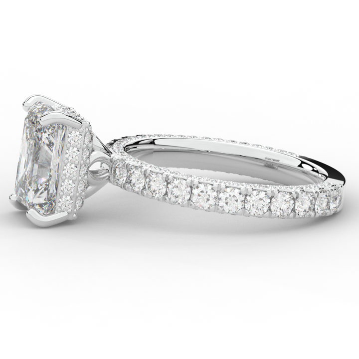 3.00CT.TW RADIANT LAB DIAMOND ENGAGEMENT RING