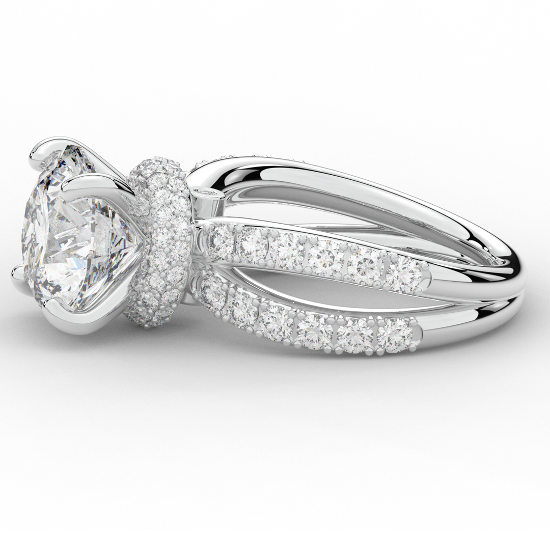 6.25CT.TW ROUND LAB DIAMOND ENGAGEMENT RING